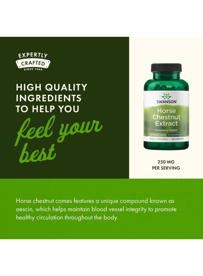 SWANSON Horse Chestnut Extract 250 mg, 120 Capsules - Image 4