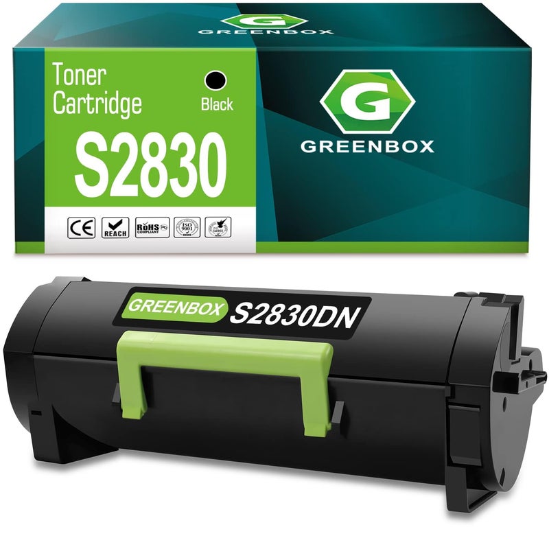 GREENBOX Compatible S2830 High Yield Black Toner Cartridge Remanufactured for Dell S2830DN S2830 593BBYP GGCTW CH00D 2830ND FR3HY TC2RH 3RDYK 593BBYO Printer 8500 Pages High Yield Black 1Pack