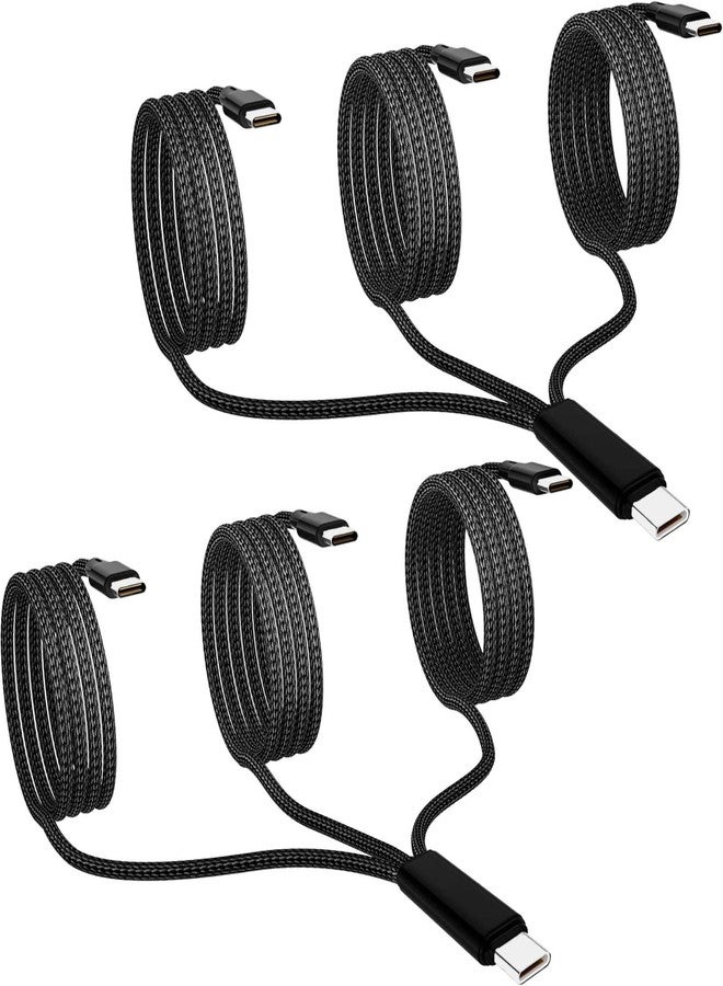 Zusnxaxe USB C Splitter Cable, 4FT 2Pack USB-C to 3 usb c Charging Cord Black, 3 in 1 Nylon Braided Multi Type C Charge Cable for iPhone 15/15 Pro/15 Pro Max/15 Plus, Samsung Galaxy S24 S23, LG,Carplay,Andriod - Image 1