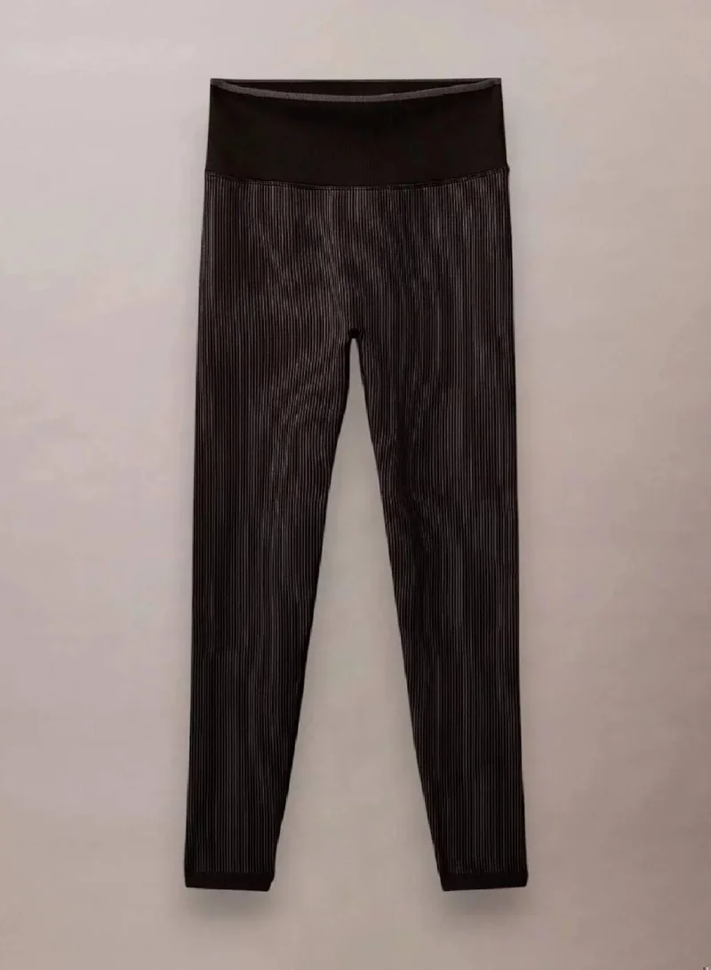 Calvin Klein Black Ribbed 7/8 Gym Leggings for Women | Best Price UAE