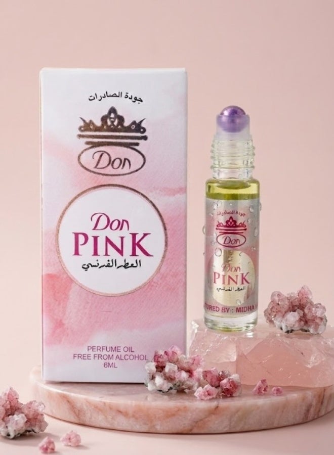 دون بينك (DON) – عطر زيت فرنسي بكرة دوارة – 6 مل – خالي من الكحول - Image 1