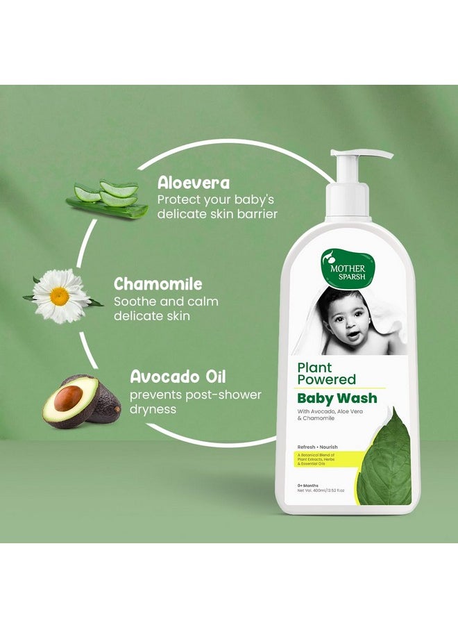 Plant Powered Baby Wash | Advanced Natural Body Wash For Babies With Avacado Oil, Aloevera & Chamomile- 400Ml - pzsku/Z015E7B0AFD90564B6A80Z/45/_/1733731472/b7a1e1f9-958d-47d1-9a06-6863788ac27c