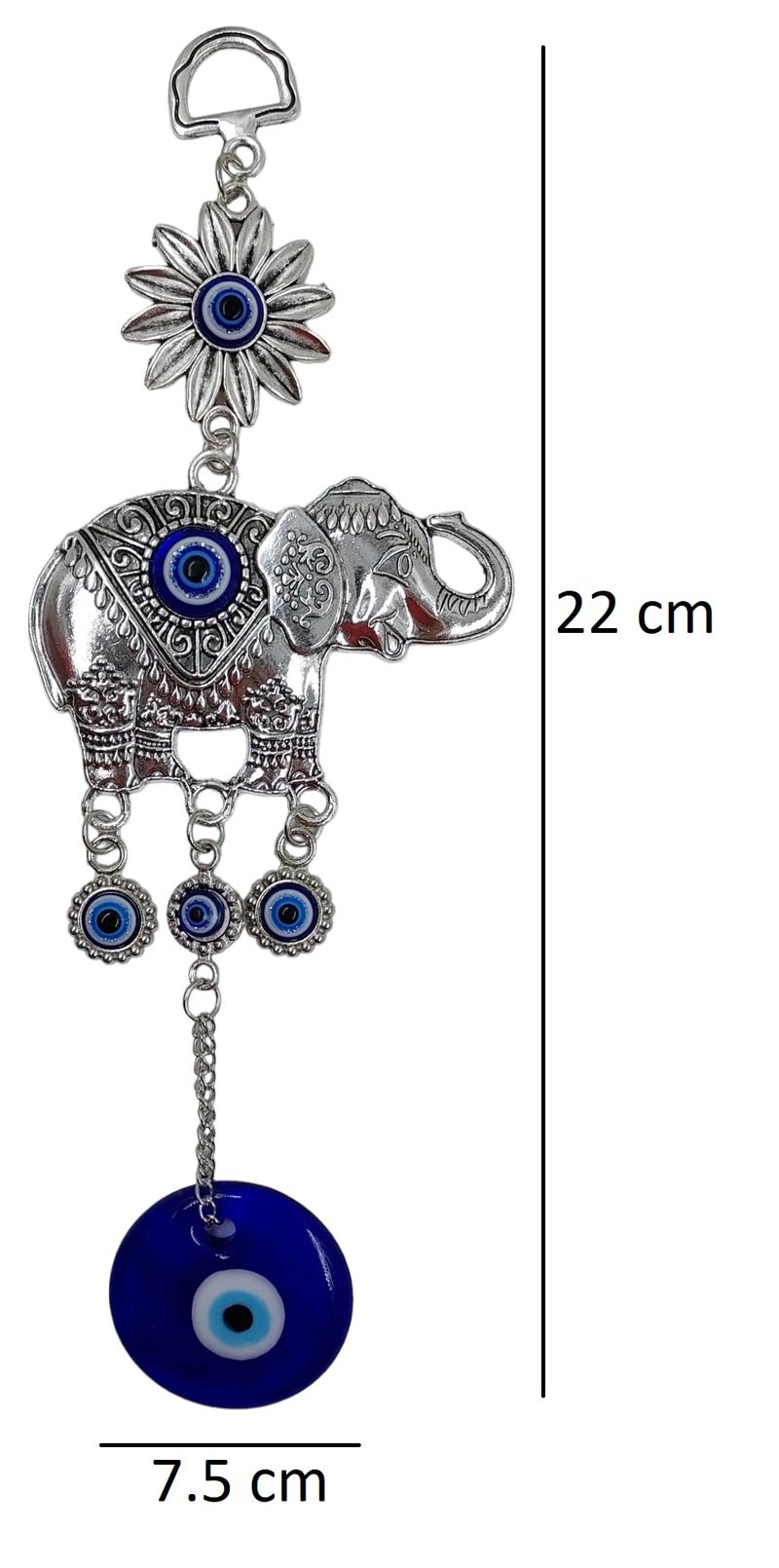 ARTISKRITI Elephant Evil Eye Hanging Nazar Suraksha Nazar Battu for Home Entrance Decoration, Protection, Good Luck and Prosperity - Image 2