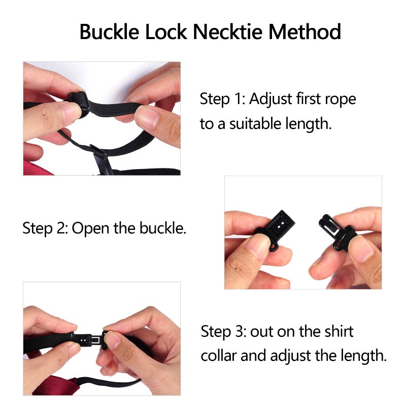 Sucrain 5pcs Boy's Necktie Pre-tied Adjustable Neck Strap Tie for Wedding Graduation School Uniforms - Image 4