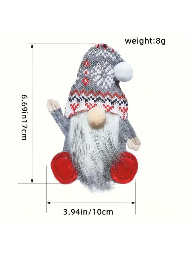 6Pcs Three Color Mix Gnome Knife and Fork Set with Fabric Storage Bag for Christmas Table Decor - Image 3