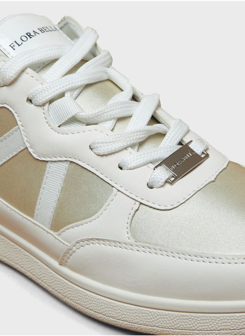 Flora Bella - Lace Up Low Top Sneakers - Image 1