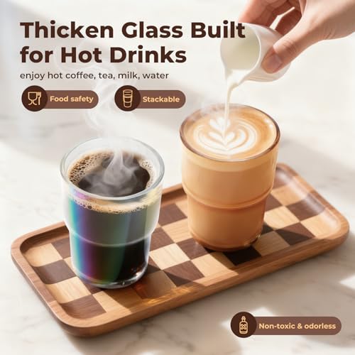 Zukro 13 oz400ml Glass Cups with Lid and Straw NonSlip Silicone Bottom Leak Proof Thick Wall Glass Tumbler for Iced Coffee Tea Water Drinking Glasses for HomeOffice BPA Free Amber 2 Pack - Image 3