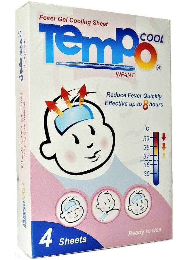 TEMPO Fever Gel Cooling Sheets 4'S 