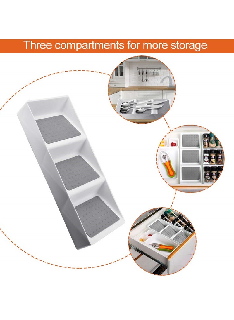 SYOSI - 3 Tier Spice Drawer Organizer, Non Slip Storage Rack for Kitchen, Seasoning Drawer Insert Organizer for Pantry Cabinet Cupboard, Efficient Spice Rack Organiser - Image 1