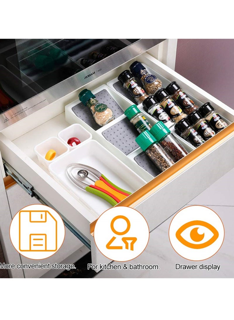 SYOSI - 3 Tier Spice Drawer Organizer, Non Slip Storage Rack for Kitchen, Seasoning Drawer Insert Organizer for Pantry Cabinet Cupboard, Efficient Spice Rack Organiser - Image 1