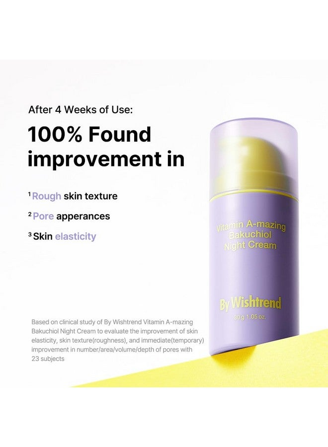 By Wishtrend كريم فيتامين أ مازينغ باكوتشيول ريتينال الليلي البديل الكوري للريتينول مضاد للشيخوخة للخطوط الدقيقة والبشرة الجافة والحساسة 1.05 أونصة 30 جرام - Image 3