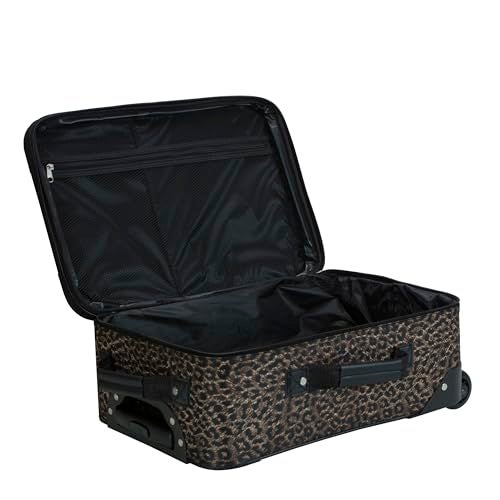 Rockland Fashion Softside Upright Luggage Set, Leopard, 2-Piece (14/19) - Image 3