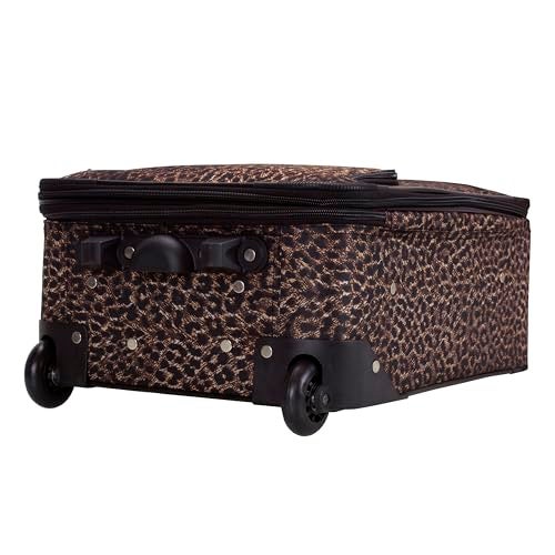 Rockland Fashion Softside Upright Luggage Set, Leopard, 2-Piece (14/19) - Image 2