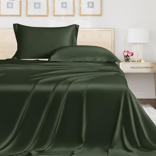 LINENWALAS 100% Organic Vegan Bamboo Silk Bedsheet For Single Bed Size Bedding With Pillow Cover 300 TC For Bedroom, Soft Smooth Hotel Quality Premium Flat Sheets For Summer (90X60 Inch, Ivory) - Image 1