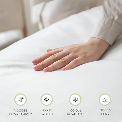 LINENWALAS 100% Organic Vegan Bamboo Silk Bedsheet For Single Bed Size Bedding With Pillow Cover 300 TC For Bedroom, Soft Smooth Hotel Quality Premium Flat Sheets For Summer (90X60 Inch, Ivory) - Image 4