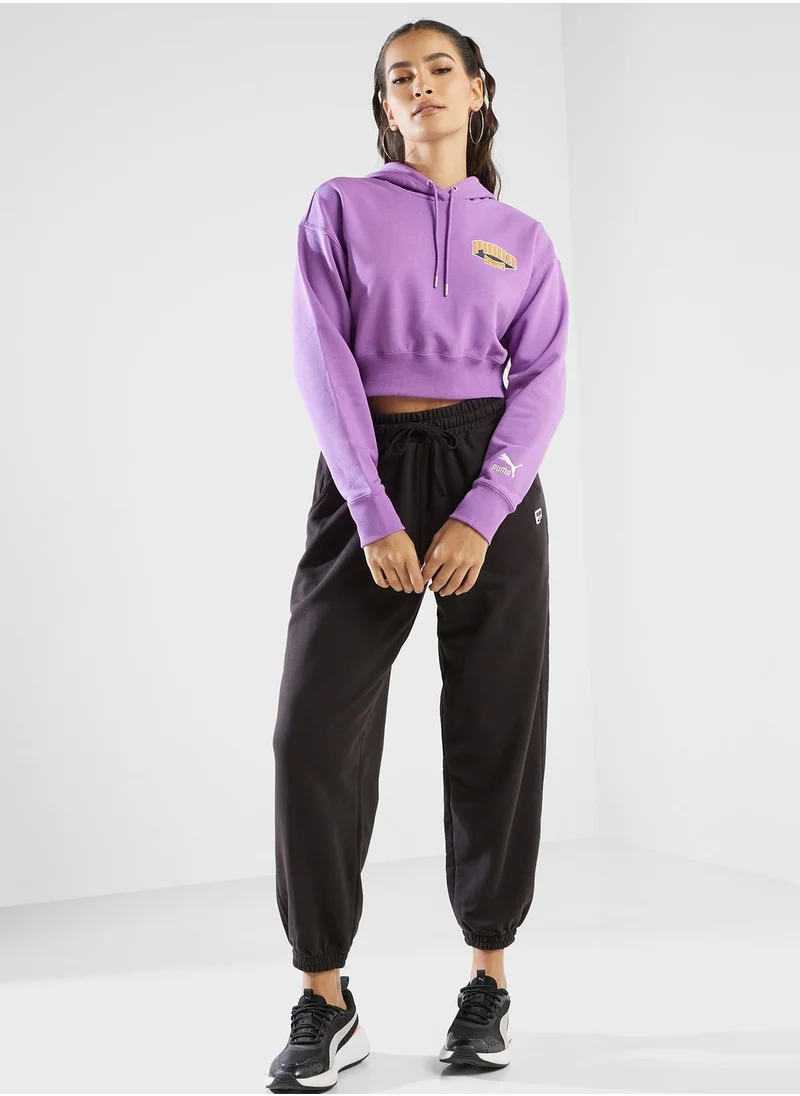 PUMA Team For The Fanbase Cropped Hoodie
