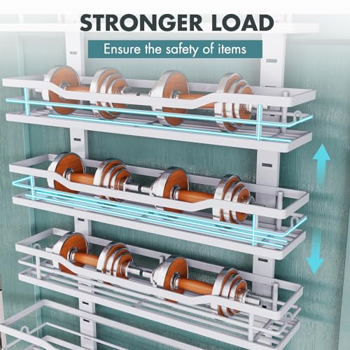 Eastherry Over The Door Pantry Organizer，9-Tier Over The Door Organizer with Adjustable Basket，Metal Hanging Pantry Organizers and Storage for Kitchen, Back of Door Seasoning Rack - Image 3