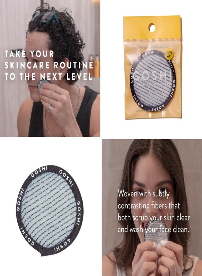 GOSHI Exfoliating Complexion Pads - Reusable, Rapid-Drying, Soft Exfoliating Face Scrubber for All Skin Types - Grey - Made in Japan - Image 5