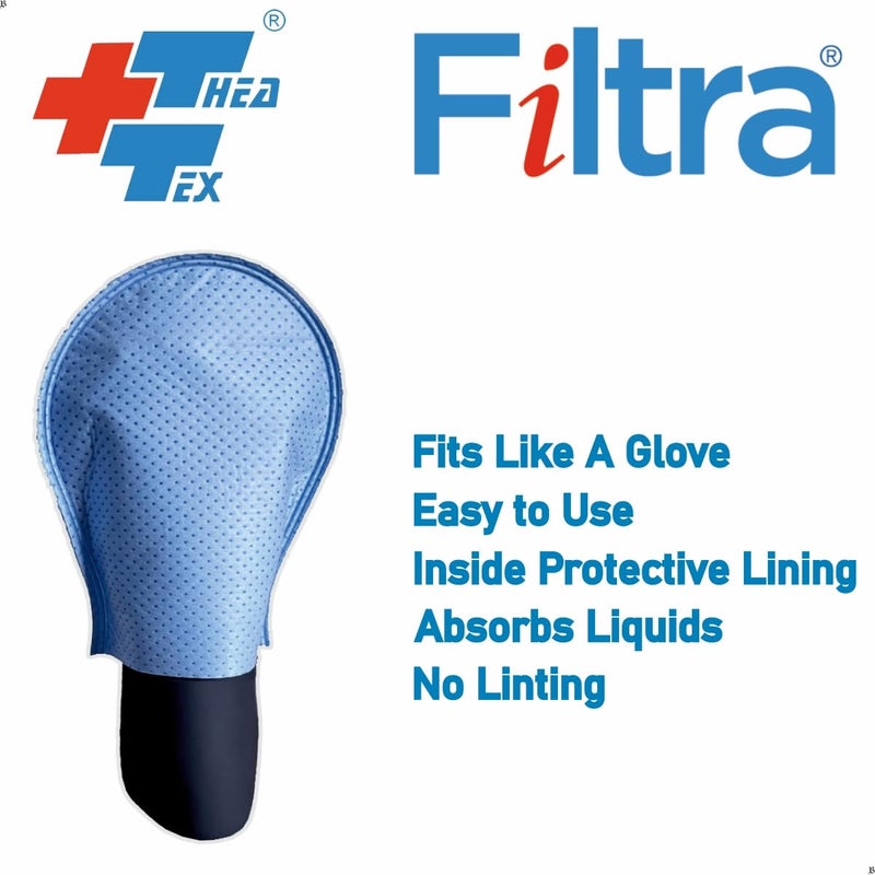 Filtra Filtra® Disposable Absorbent Wash Glove, Cleaning Glove, Cleaning Mitt | Glove Shaped | Multi Use: Surface, Shoes, Skin, Body, Salon, Spa, Gym, Shoes, Car | Pack of 50 Gloves (Oval Glove)  - Image 5