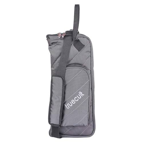 True Cult Drumsticks Carry Bag for 5A, 5B, 7A, 2B, Brushes and Drum Accessories (Grey) - Image 1