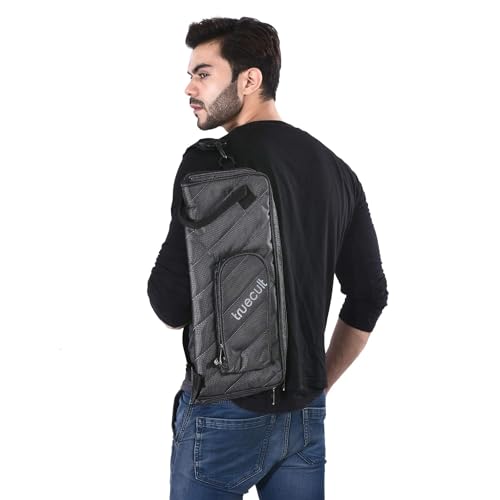 True Cult Drumsticks Carry Bag for 5A, 5B, 7A, 2B, Brushes and Drum Accessories (Grey) - Image 3