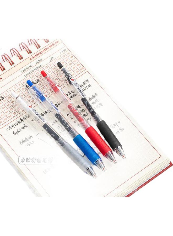 Aihao Retractable Gel Pen 0.5Mm, Correction Pen, Exam Pen, Cs Tip, Office Quick-Drying Pen, Red, 6 Pcs, D4891 - Image 2