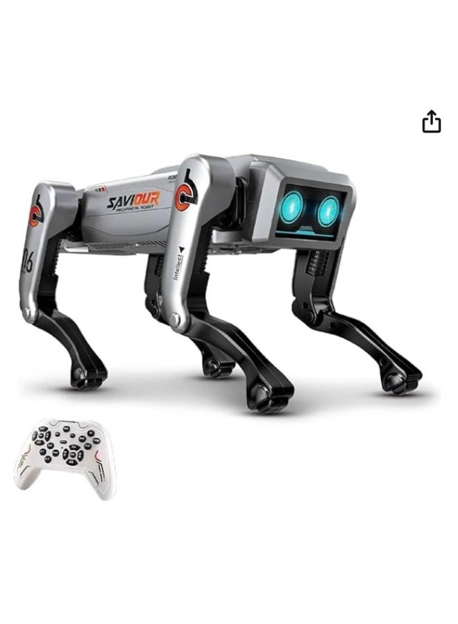 AI Smart Mechanical Robot Dog Toy with Wireless Remote Control and LED Eyes - Image 2
