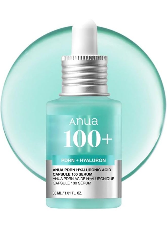 Anua PDRN Hyaluronic Acid Capsule 100 Serum, Radiant Face Serum, Hyaluronic Acid, Hydration, Moisture Plumping effect, Natural color, Fragrance free, Korean Skincare | 30ml 30mlml - Image 1