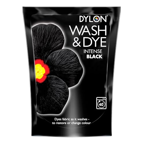 DYLON ديلاون للغسيل والصباغة مستخدم عالميًا من قبل أفضل المصممين، مناسب للأقمشة الطبيعية الكبيرة، متعدد الاستخدامات، دائم وسهل التطبيق، اللون: أسود مخملي - Image 1