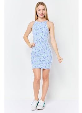 adidas Originals Women Sportswear Fit Sleeveless Outdoor Tight Dress, Lavender  - Image 2