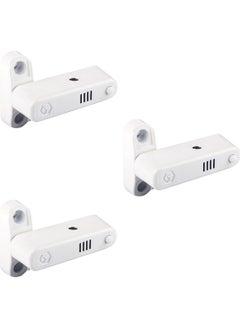 Eym 3 Pieces Alarm PVC Door Window Burglar Security Lock White  - Image 1