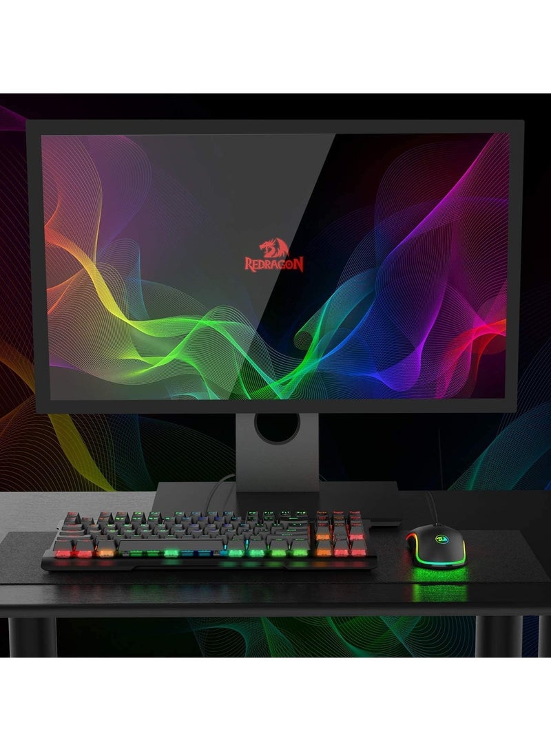 Redragon M711 PC Gaming Mice, Wired Mouse, 7 Programmable Buttons, Customizable RGB Lighting Mouse, 12,400 DPI, Ergonomic Mouse, Lightweight Mice, for Laptop, Desktop, PC (Black - Image 4