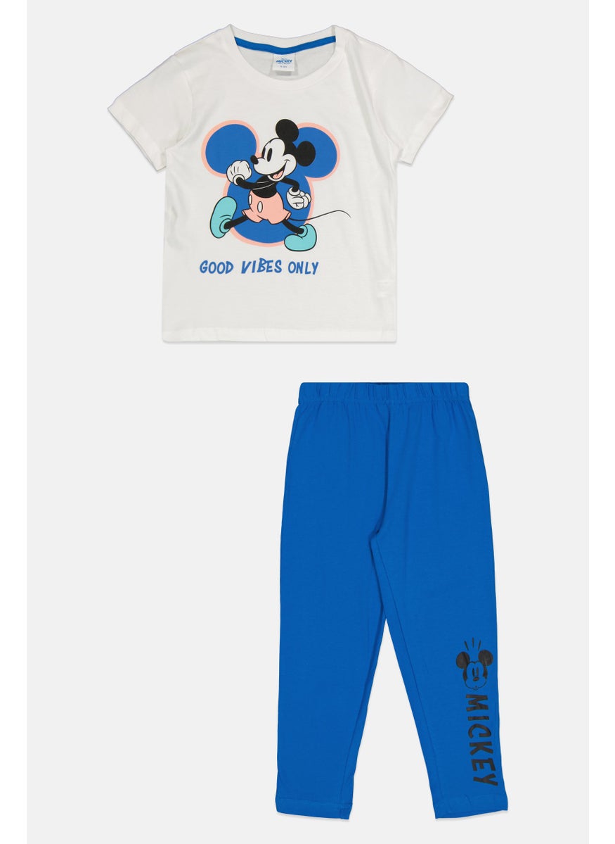 Disney Kids Boy 2 Pieces Mickey Mouse Pajama Set, Multicolor  - Image 1