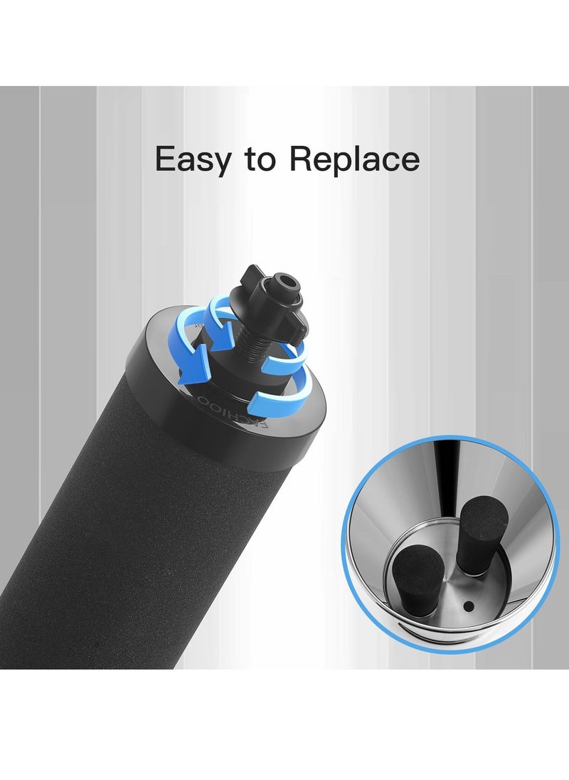 Generic - 2 Pcs Premium Water Filter Black Active Carbon Element Cartridge Compatible with Berkey Countertop Water Purification System 2 9BB Purification Elements Certified by NSF ANSI 42 - Image 1