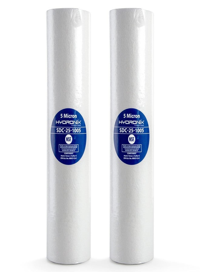 Hydronix SDC-25-1005 Whole House RO Reverse Osmosis Sediment Water Filter Cartridge 2.5" x 10" - 5 micron (2 Pack) - Image 1