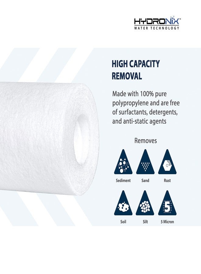 Hydronix SDC-25-1005 Whole House RO Reverse Osmosis Sediment Water Filter Cartridge 2.5" x 10" - 5 micron (2 Pack) - Image 3