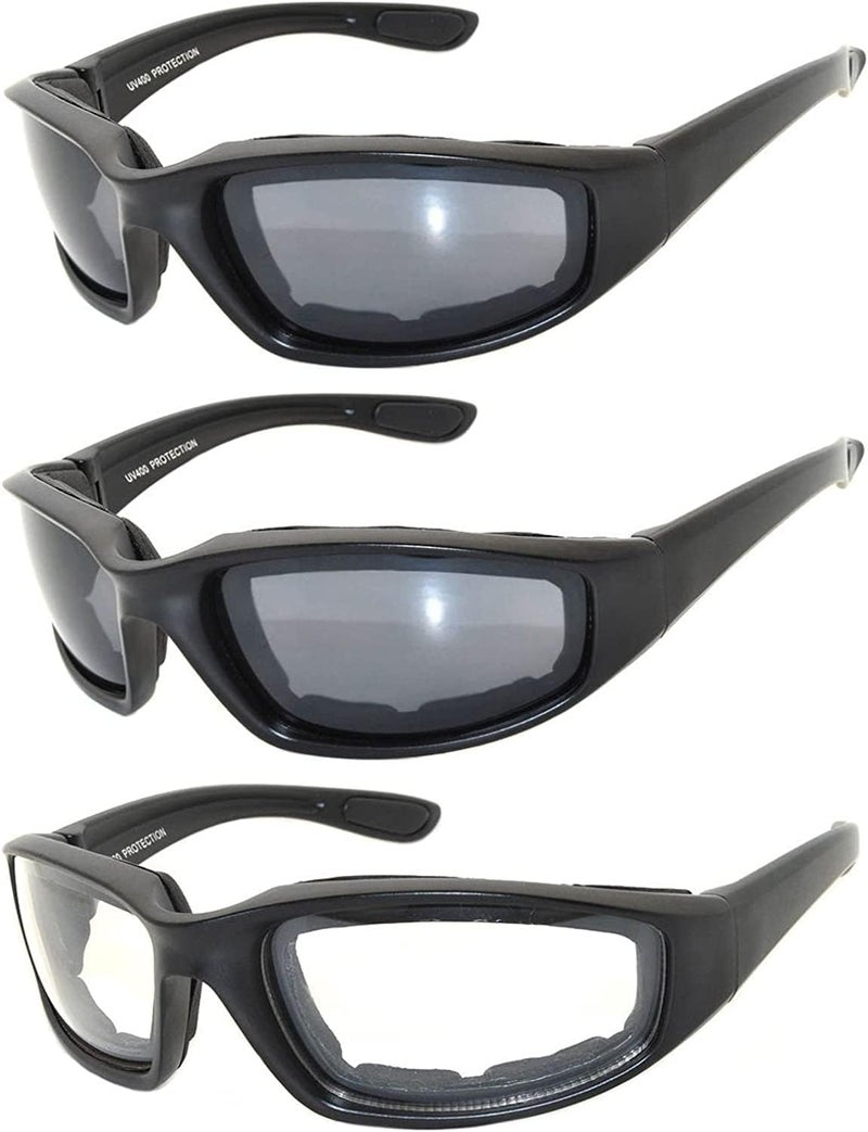 OWL Riding Glasses - Clear + 2 x Smoke Lenses (3 Pack) - Image 1