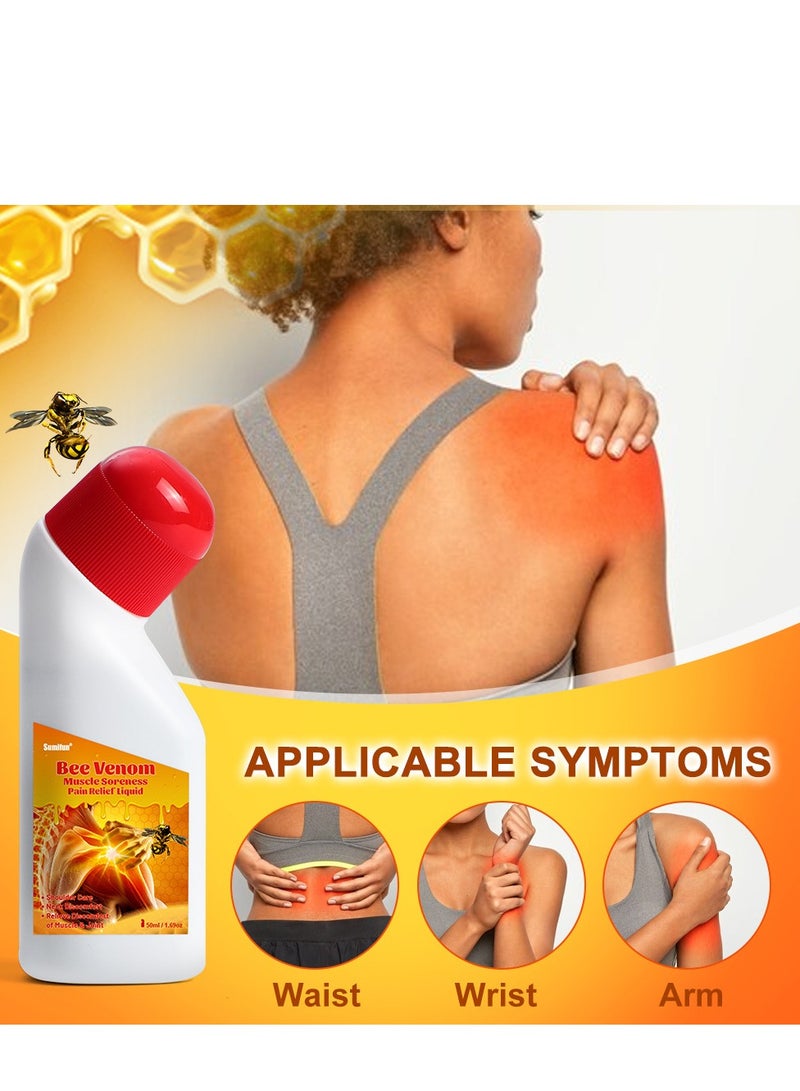 سوميفون مستحلب آلام سم النحل والعظام ، كريم آلام سم النحل ، المفاصل والعظام ، مستحلب علاج المفاصل والعظام لسم النحل النيوزيلندي ، جل تخفيف المفاصل لسم النحل ، الرقبة ، الخصر ، تخفيف آلام الساق 50 مل - Image 3