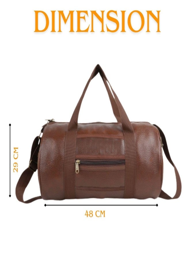 FIT FOCUS 2025 New Front Zip Gym Bag & Winners Never Shaker Bottle Combo for Men & Women. Sports Duffle Bag with 20L Capacity Gym Protein Shaker Bottle 600ML. (Brown) - Image 2