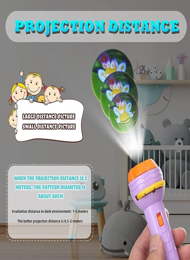 WOPPCART 6 Slides 48 Patterns Mini Projector Torch Toy Slide Flashlight Torch for Kids Projection Light Toy Slide Lamp Education Learning Night Light Before Going to Bed (Pack of 1 Multi) (Style 1) - Image 4