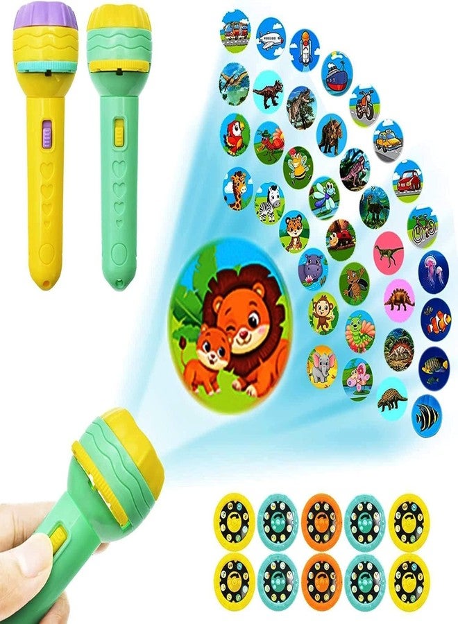 WOPPCART 6 Slides 48 Patterns Mini Projector Torch Toy Slide Flashlight Torch for Kids Projection Light Toy Slide Lamp Education Learning Night Light Before Going to Bed (Pack of 1 Multi) (Style 1) - Image 1
