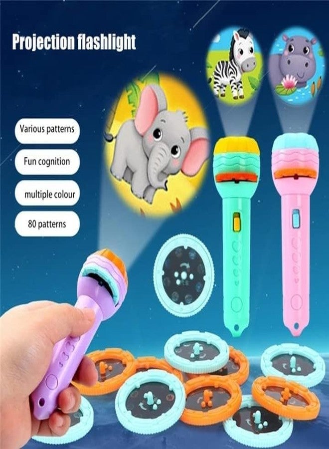 WOPPCART 6 Slides 48 Patterns Mini Projector Torch Toy Slide Flashlight Torch for Kids Projection Light Toy Slide Lamp Education Learning Night Light Before Going to Bed (Pack of 1 Multi) (Style 1) - Image 3