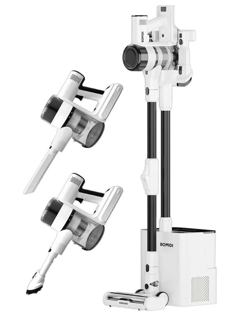 BOMIDI UltraClean Max Cordless Stick Vacuum with Self-Emptying Station, Powerful 28KPA Brushless Motor, 3-Speed Adjustable Suction, Smart LED Display, and Advanced Deep Cleaning Technology for Effortless Home Maintenance - Image 2