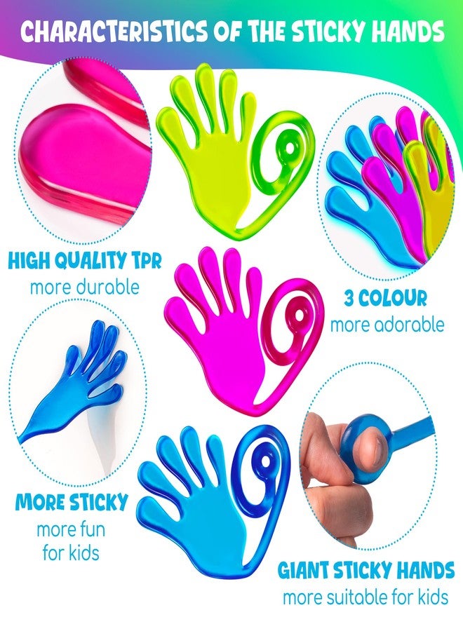 Cikyner Giant Stretchy Sticky Hands，3Pcs Premium Party Favors for Kids 4-8,8-12, Goodie Bag Stuffers Treasure Box Toy for Carnival Classroom Prizes Birthday Party Easter Christmas End of Year Gifts - Image 2