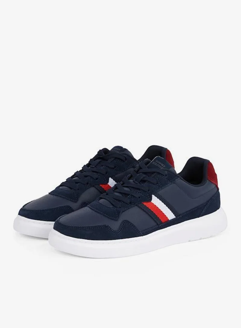 TOMMY HILFIGER Lace Up Low Top Leather Sneakers