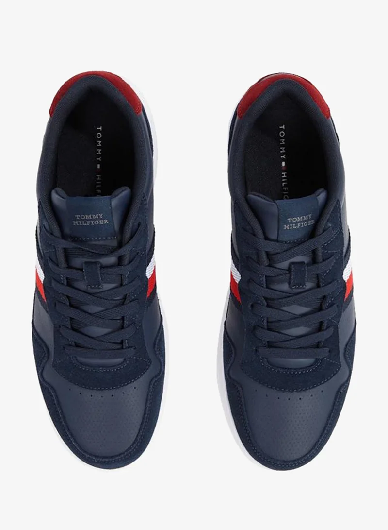 TOMMY HILFIGER Lace Up Low Top Leather Sneakers