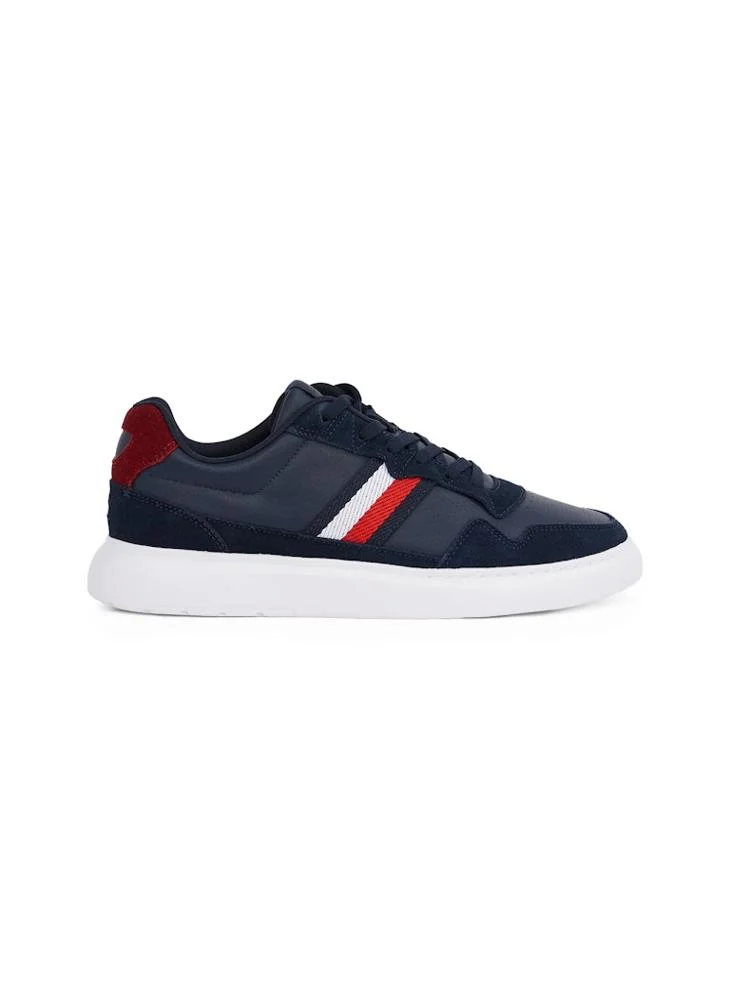 TOMMY HILFIGER Lace Up Low Top Leather Sneakers