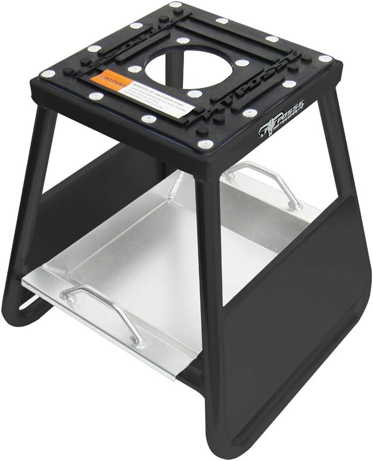 Pit Posse pp277Bk Motorcycle Panel Id Stand Fits Motocross Dirt Bike Mx - Compatible with Yamaha Honda Kawasaki Suzuki KTM - Includes Removable Tool Tray - 5 Year Warranty (Black) - Image 1