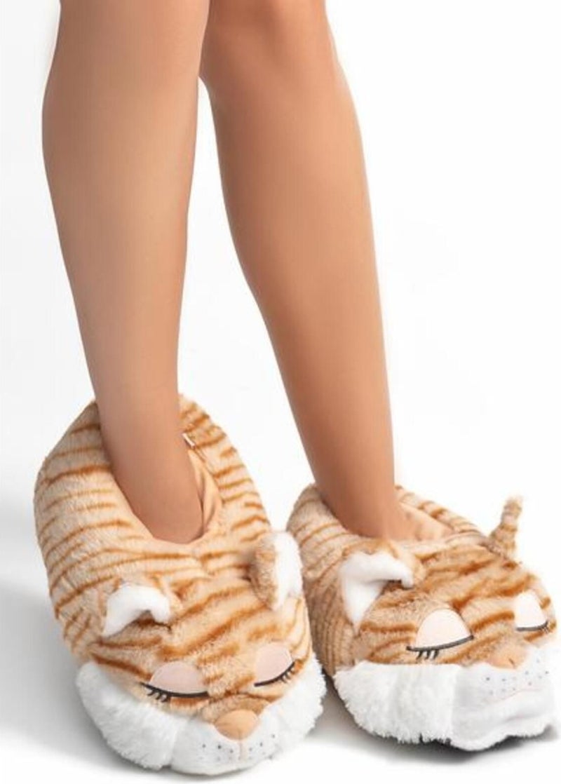 Twigy Pompik Women Animal Slippers Yellow 36/41 CC0585  - Image 1