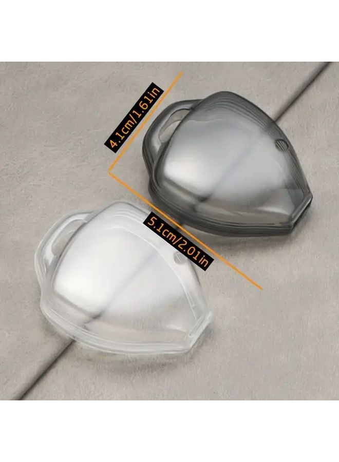 Transparent Black Car Key Covers Designed For Camry Corolla Crown RAV4 And Others Stylish Fashion Ring Buckle Suitable For Men And Women - Image 2